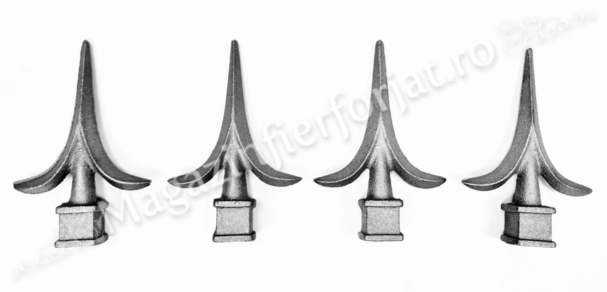 40.513 Varf model "BRAD" turnat din aliaj fier-fonta cu H.136mm x L.90mm si gaura de 15.5x15.5mm