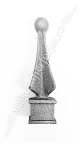 40.536 Varf turnat H.105mm cu baza la interior gaura de 17x17mm si la exterior 27x27mm