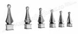 40.536 Varf turnat H.105mm cu baza la interior gaura de 17x17mm si la exterior 27x27mm