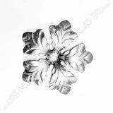 50.040 Floare amprentata cu 5 petale disponibila in 3 dimensiuni D.85mm/D.110mm/D.133mm din tabla decapata grosime 1.3mm