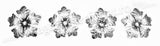 50.040 Floare amprentata cu 5 petale disponibila in 3 dimensiuni D.85mm/D.110mm/D.133mm din tabla decapata grosime 1.3mm