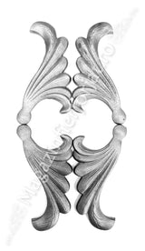 52.073 Frunza model ARIPA Dreapta H.190mm L.95mm turnata din OTEL cu grosimea 8mm