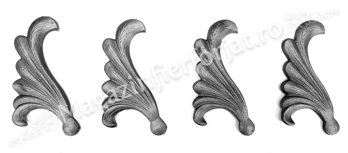 52.072 Frunza model ARIPA Stanga H.190mm L.95mm turnata din OTEL cu grosimea 8mm