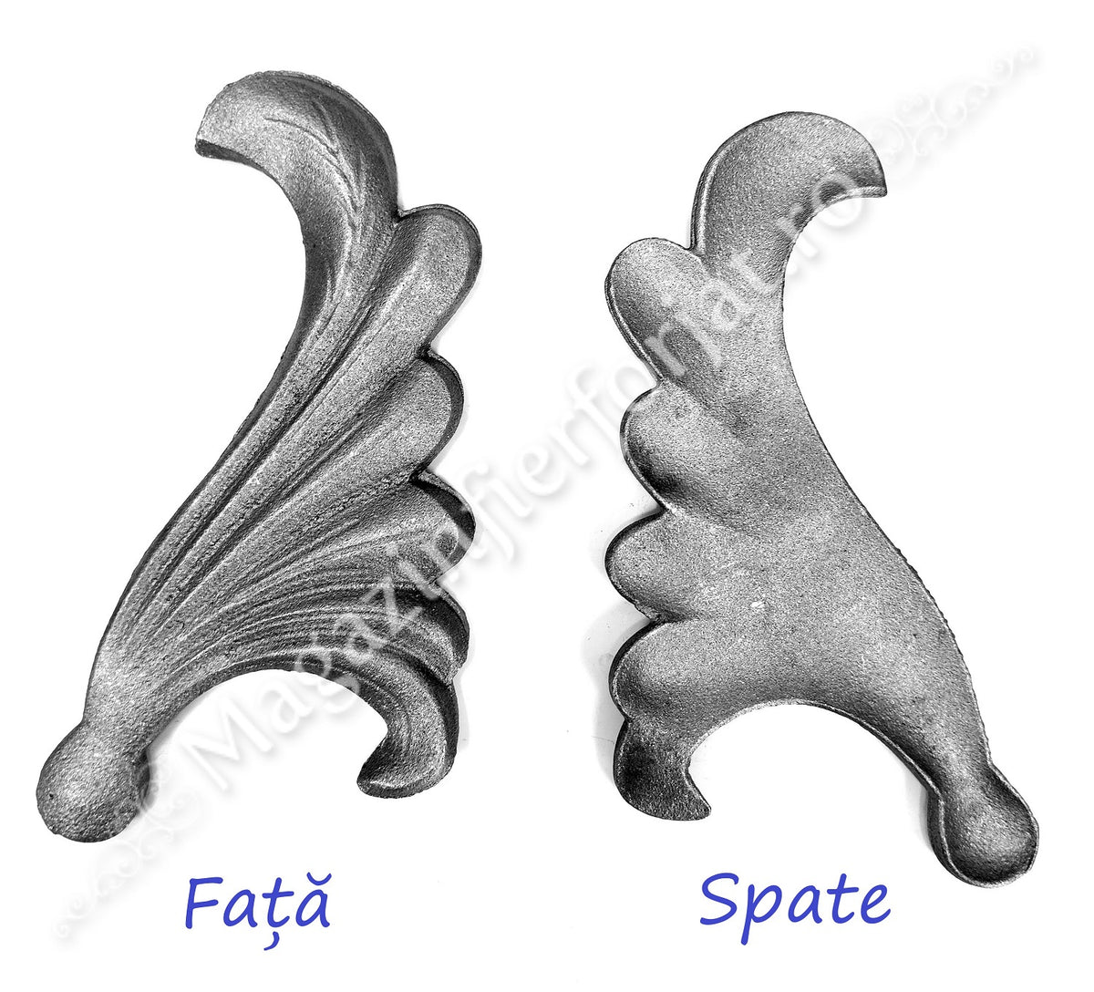 52.073 Frunza model ARIPA Dreapta H.190mm L.95mm turnata din OTEL cu grosimea 8mm