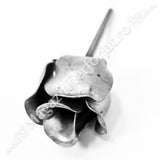 50.103.01 Trandafir din fier cu petale din tabla ambutisata de 0.5mm cu H.45mm si codita de 70mm