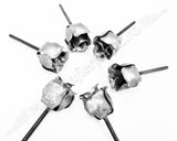 50.103.01 Trandafir din fier cu petale din tabla ambutisata de 0.5mm cu H.45mm si codita de 70mm