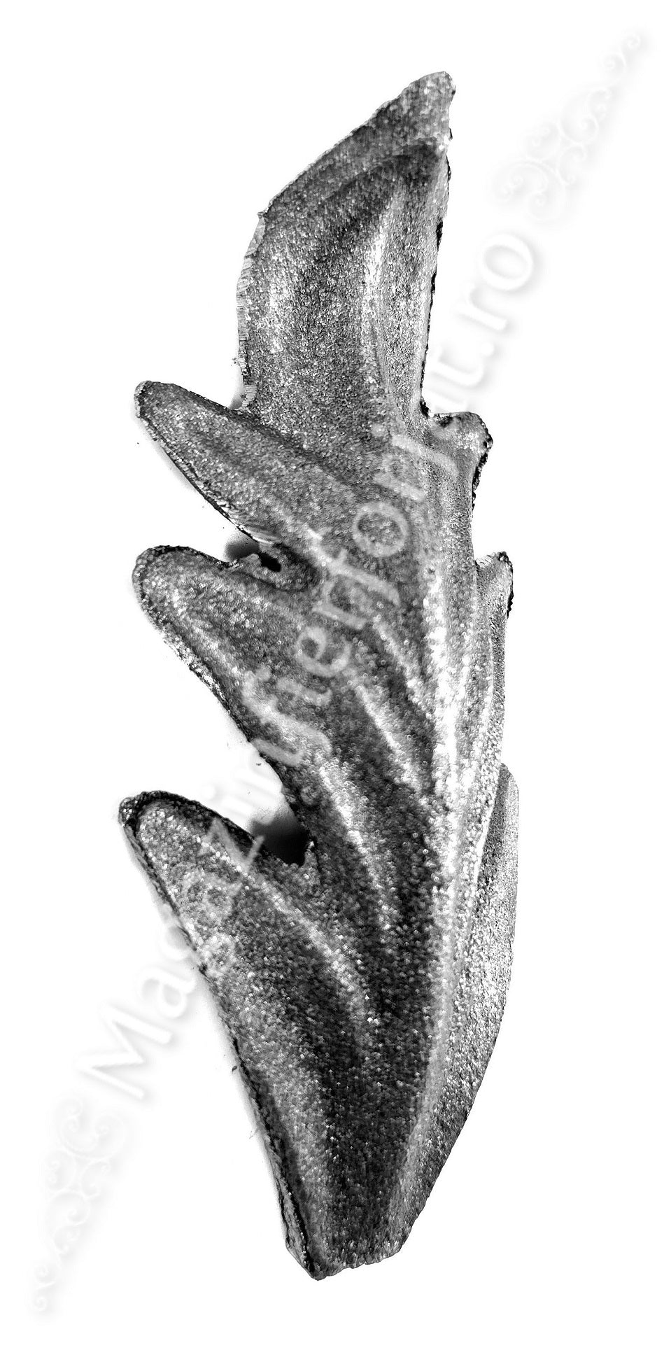 51.101.01 Frunza model STEJAR turnata din OTEL cu H.120mm x L.40mm si grosime 4mm