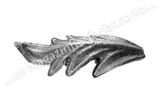 51.101.01 Frunza model STEJAR turnata din OTEL cu H.120mm x L.40mm si grosime 4mm