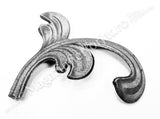 52.004 Frunza turnata din OȚEL H.95mm L.105mm grosime 3mm model de partea Dreapta