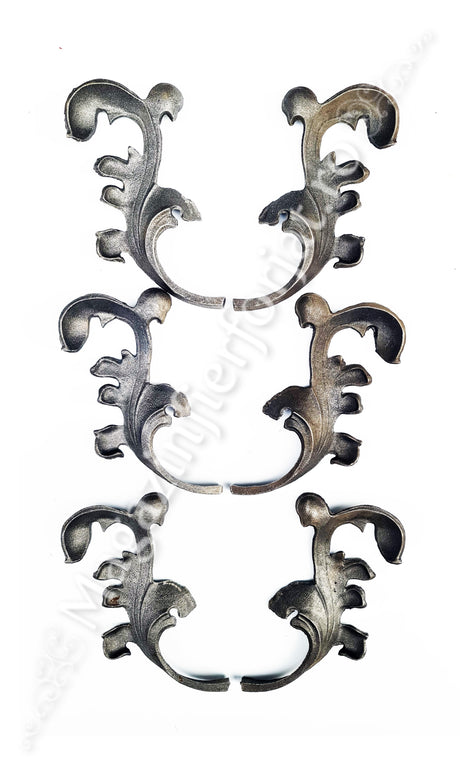 52.022 Frunza turnata H.220mm cu baza 16x8mm DREAPTA