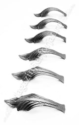 52.043.01 Frunza turnata din aliaj oțel-fontă cu H.190mm x L.55mm cu grosimea de 4mm