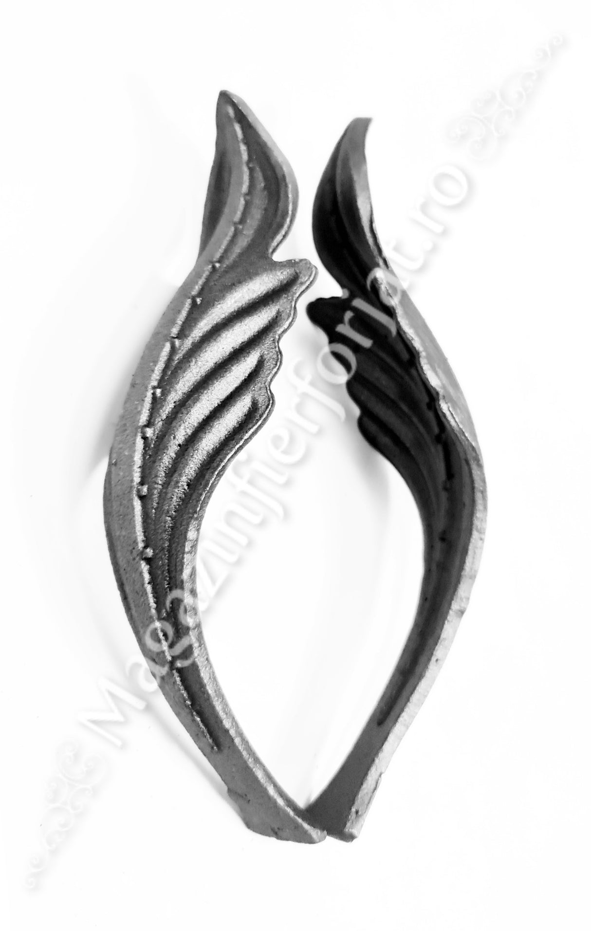 52.043.01 Frunza turnata din aliaj oțel-fontă cu H.190mm x L.55mm cu grosimea de 4mm