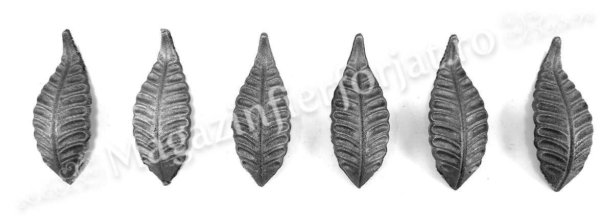 52.043.03 Frunza model LAUR turnata din OTEL cu H.115mm x L.42mm si grosime 4mm