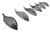 52.043.03 Frunza model LAUR turnata din OTEL cu H.115mm x L.42mm si grosime 4mm