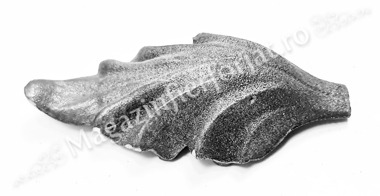 52.043 Frunza turnata din aliaj oțel-fontă cu H.115mm x L.50mm cu grosimea de 5mm