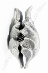 52.043 Frunza turnata din aliaj oțel-fontă cu H.115mm x L.50mm cu grosimea de 5mm