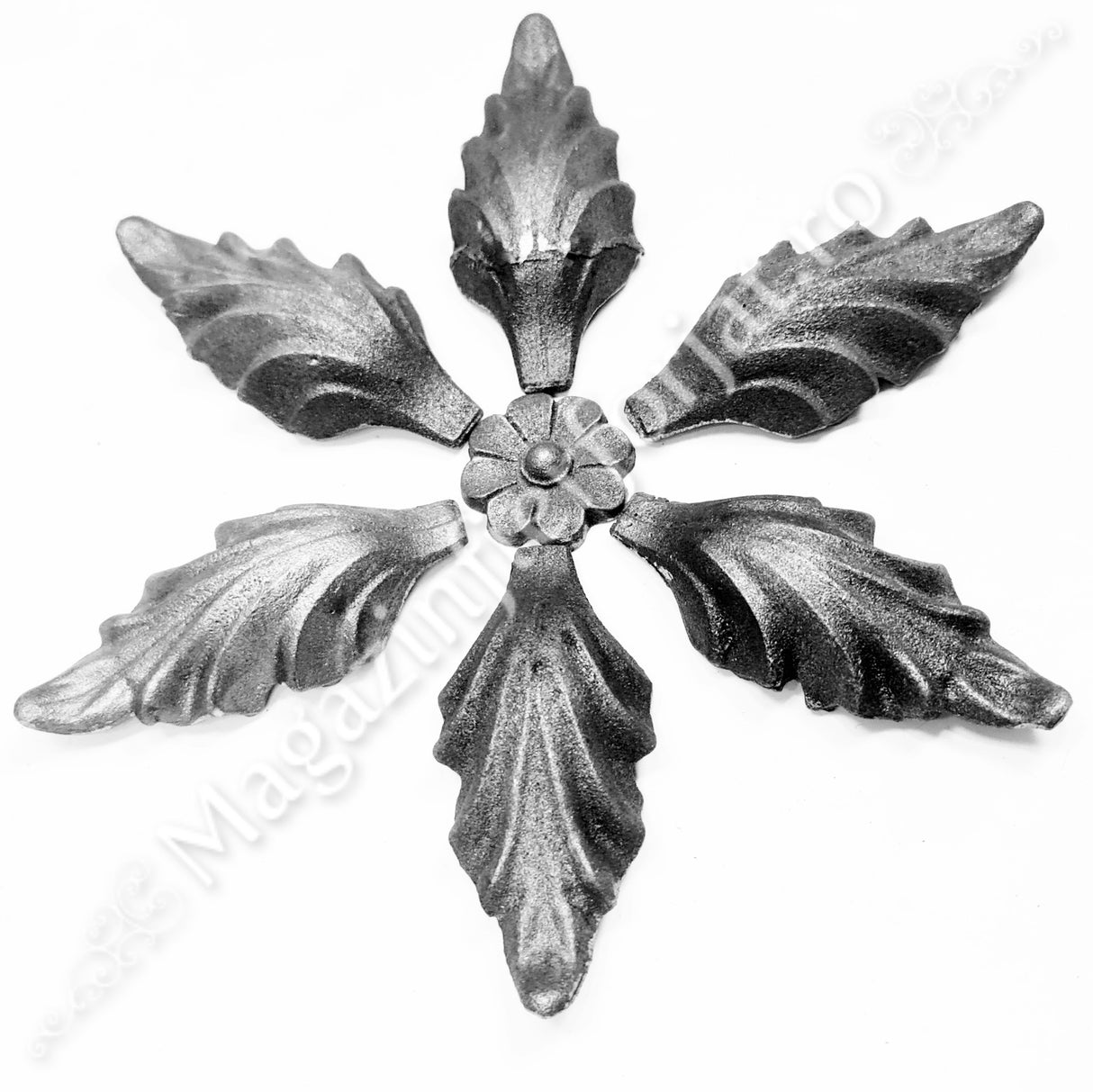 52.043 Frunza turnata din aliaj oțel-fontă cu H.115mm x L.50mm cu grosimea de 5mm