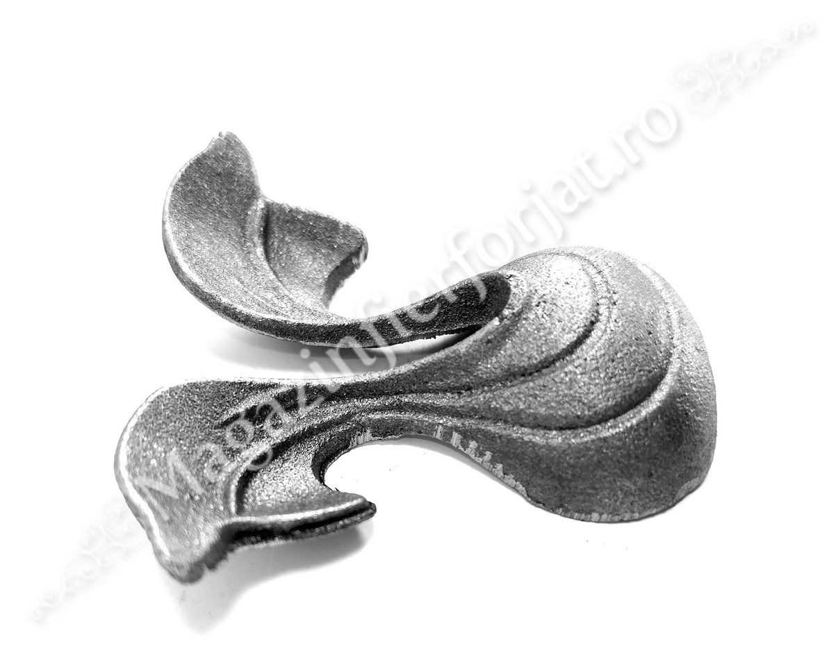 52.135 Frunza model LIRA turnata din OTEL cu H.85mm x L.80mm si grosime 3mm