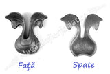 52.135 Frunza model LIRA turnata din OTEL cu H.85mm x L.80mm si grosime 3mm