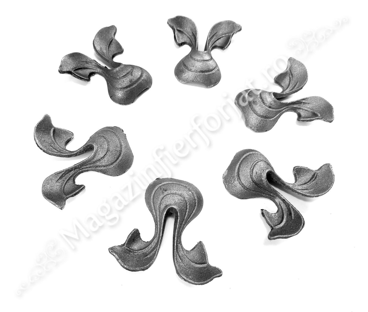 52.135 Frunza model LIRA turnata din OTEL cu H.85mm x L.80mm si grosime 3mm