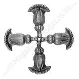 52.141 Floare model CLOPOTEL turnata din OTEL cu H.95mm x L.65mm si grosime 4mm