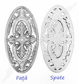 55.054.01 Medalion OVAL in stil Clasic-Baroc 325x160mm turnat din aliaj fier-fonta sudabil