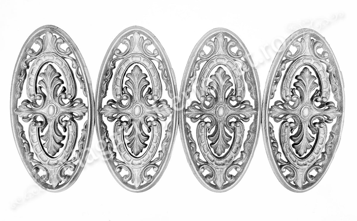55.054.01 Medalion OVAL in stil Clasic-Baroc 325x160mm turnat din aliaj fier-fonta sudabil