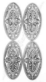 55.054.01 Medalion OVAL in stil Clasic-Baroc 325x160mm turnat din aliaj fier-fonta sudabil