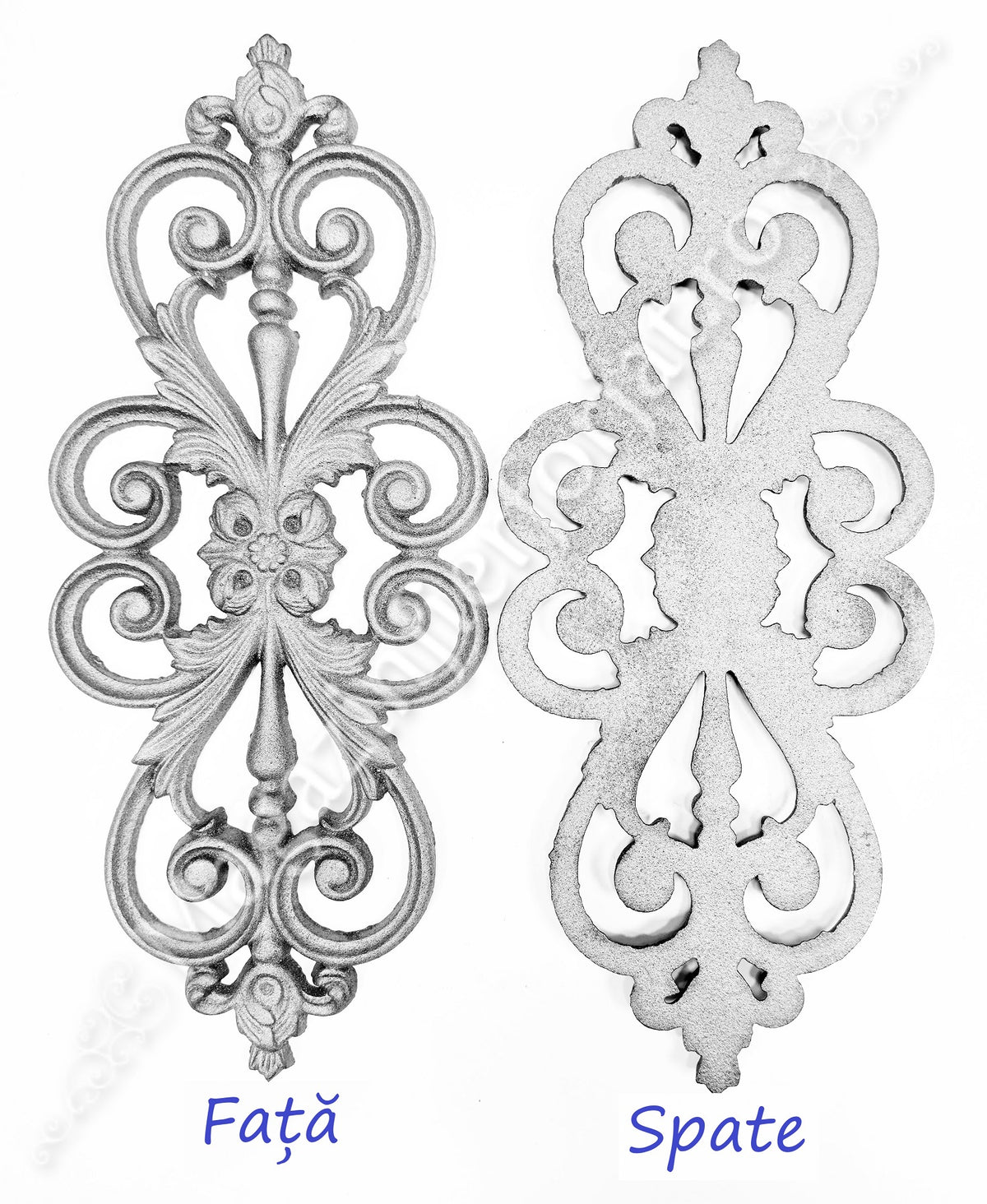 55.054.03 Medalion in stil BAROC 455x190mm turnat din aliaj fier-fonta sudabil