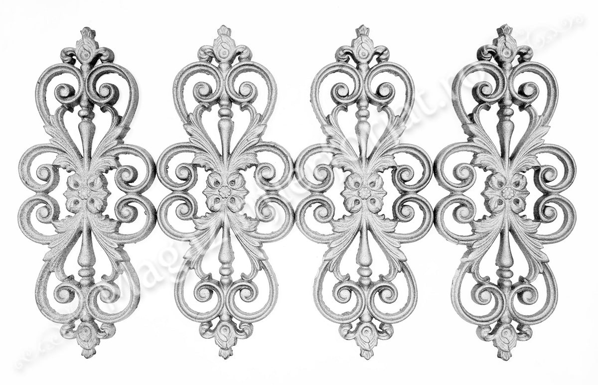 55.054.03 Medalion in stil BAROC 455x190mm turnat din aliaj fier-fonta sudabil