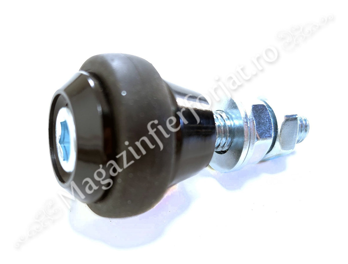 60.049 Rola de ghidaj din teflon CAUCIUCAT D.42mm H.38mm pentru poarta culisanta