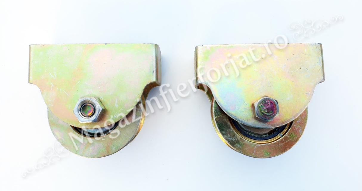 60.106 Rola de culisare cu suport exterior D.80mm pentru profil "V" 100KG