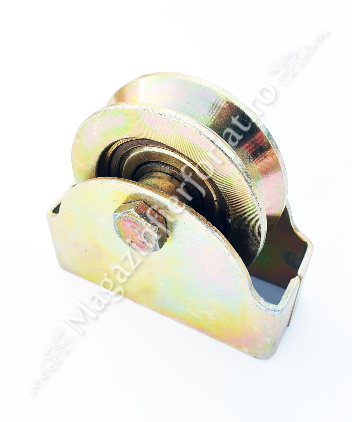 60.106 Rola de culisare cu suport exterior D.80mm pentru profil "V" 100KG