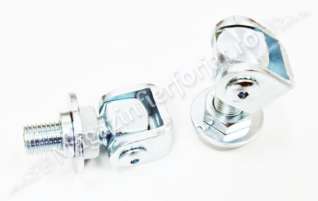 61.024 Balama reglabila M.20mm zincata alb pentru stalpi din teava
