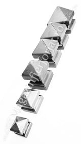62.104 Capac PIRAMIDAL INALT - SUDAT PARTIAL cu 6 dimensiuni: 40x40mm / 60x60mm / 80x80mm / 100x100mm / 120x120mm / 150x150mm pentru stalpii de Gard sau Porti