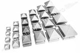 62.104 Capac PIRAMIDAL INALT - SUDAT PARTIAL cu 6 dimensiuni: 40x40mm / 60x60mm / 80x80mm / 100x100mm / 120x120mm / 150x150mm pentru stalpii de Gard sau Porti