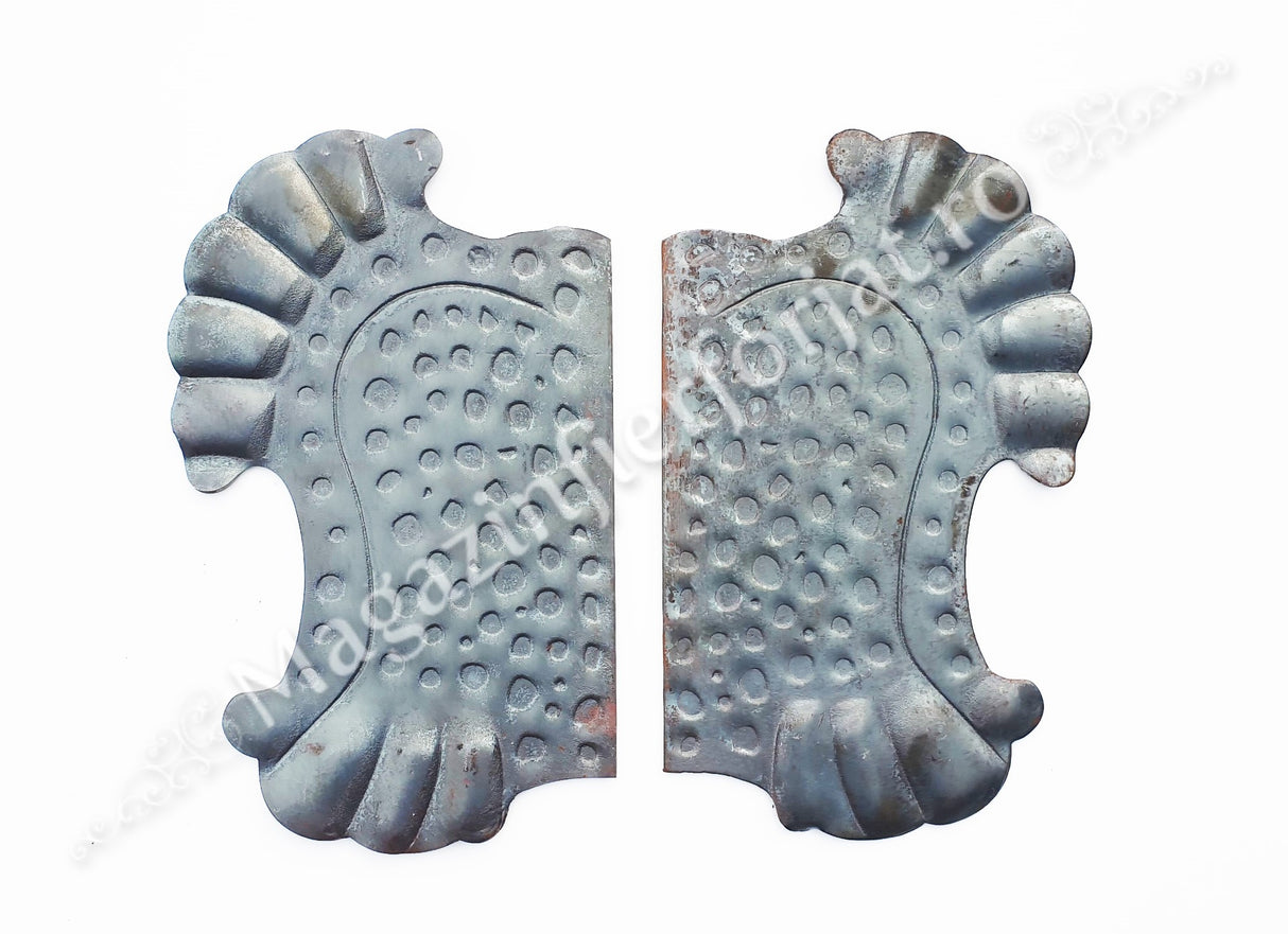 63.117 Placa de mascare pentru poarta 275x160mm din tabla forjata de 2.5mm pt. partea Stanga