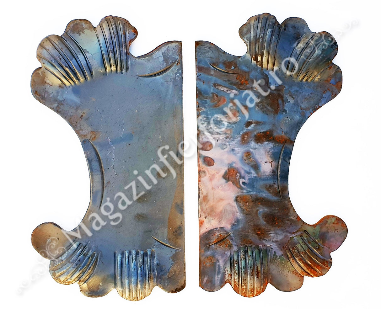 63.122 Placa de mascare pentru poarta 330x180mm din tabla forjata de 3mm pt. partea Dreapta