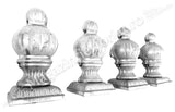 80.761 Terminatie Capac stalp in stil BAROC disponibila in 2 dimensiuni ale bazei: 80x80mm / 100x100mm din tabla ambutisata