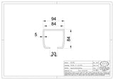 Sina de culisare profil C 84x94x5mm pentru POARTA CULISANTA AUTOPORTANTA de la IBFM Italia din kit-ul 2180/8 (PRET PE ML)