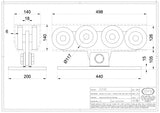 KIT poarta culisanta AUTOPORTANTA 2190 IBFM ITALIA, 2.000KG greutatea maxima a portii si o deschidere de maxim 15ML