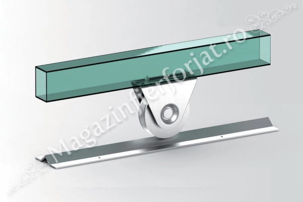 Rola cu suport exterior pentru profil "V" D.100mm IBFM Italia 440KG greutatea maxima a portii