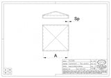 167/10 Capac ambutisat din tabla pentru stalp teava 150x150mm