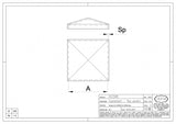 Capac ambutisat din tabla pentru stalp teava 200x200mm