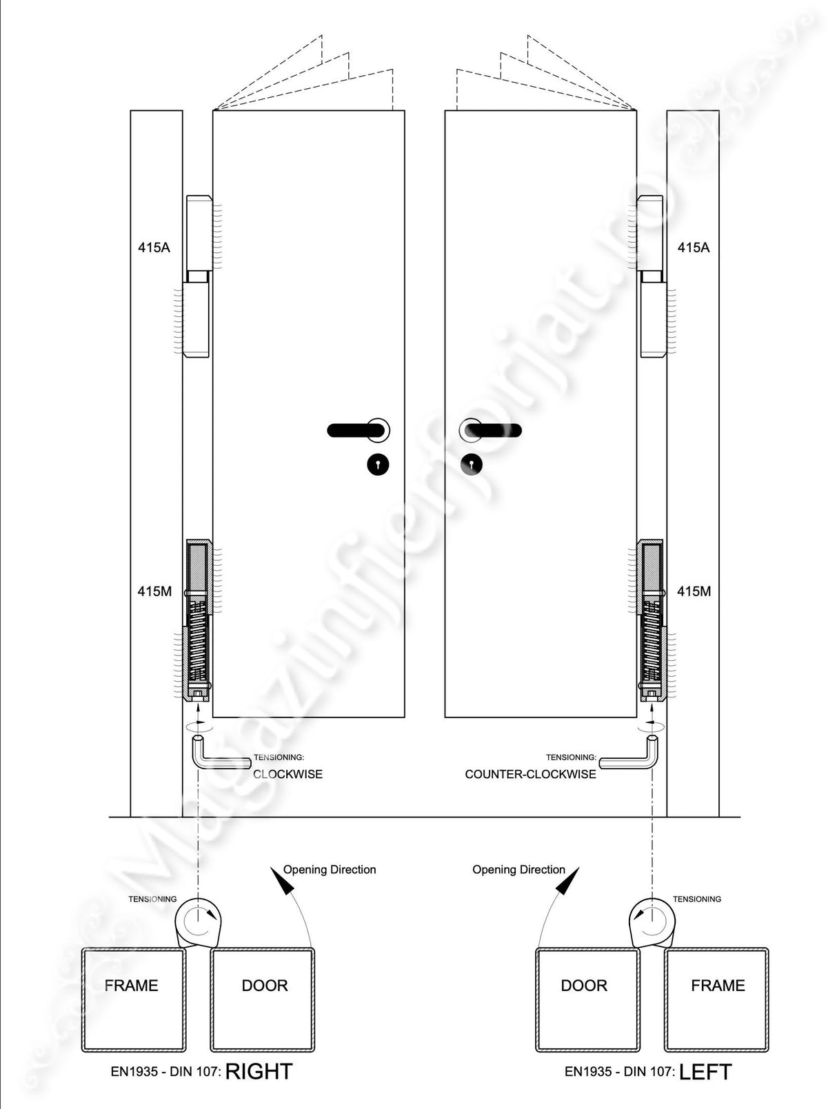 Balama cu ARC forma de LACRIMA cu frecare pe INEL ALAMA D.22mm H.165mm IBFM ITALIA