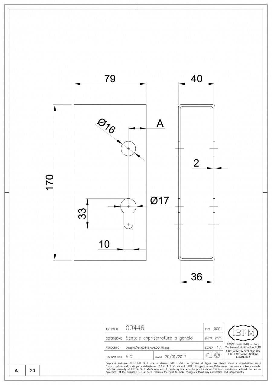 Caseta antiploaie pentru broasca de poarta culisanta de incastrat in profil de maxim 40mm