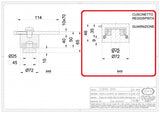 Pivot inferior SUDABIL disponibil in 2 dimensiuni D.50mm / D.70mm cu rulment si gresor, IBFM Italia