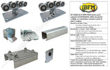 KIT poarta culisanta AUTOPORTANTA 2180/8 IBFM ITALIA, 1.000KG greutatea maxima a portii si o deschidere de maxim 12ML