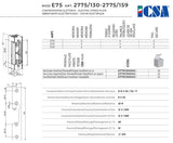 Contraplaca electrica ICSA 2775 electromagnetica H.130mm