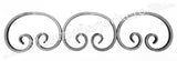 UNV40.24 Ornament "C" Neted sau Amprentat 250x180mm 12x12mm fier plin forjat